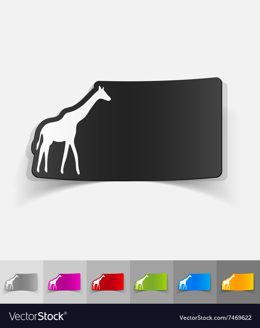 Realistic design element giraffe