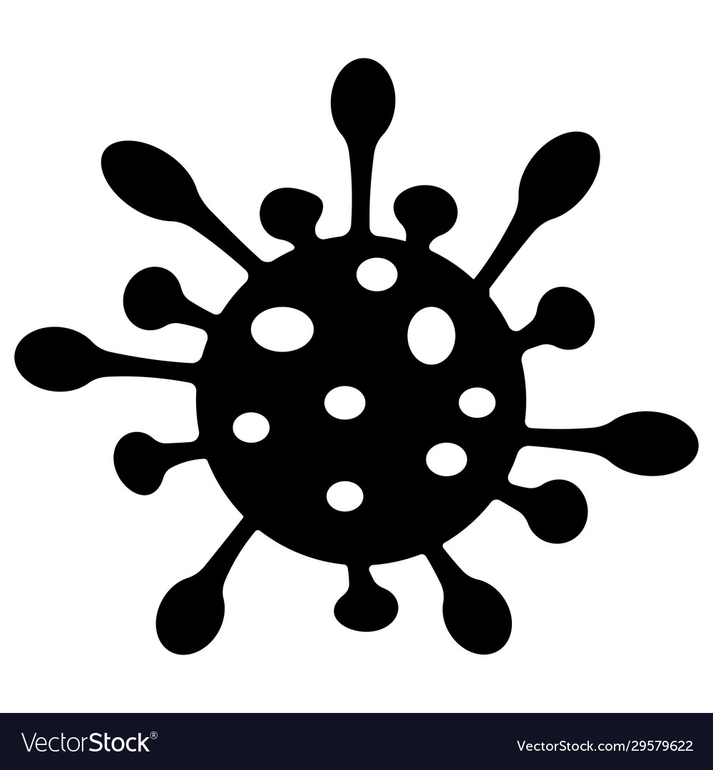 Sign icon bacteria coronavirus influenza pathogen Vector Image