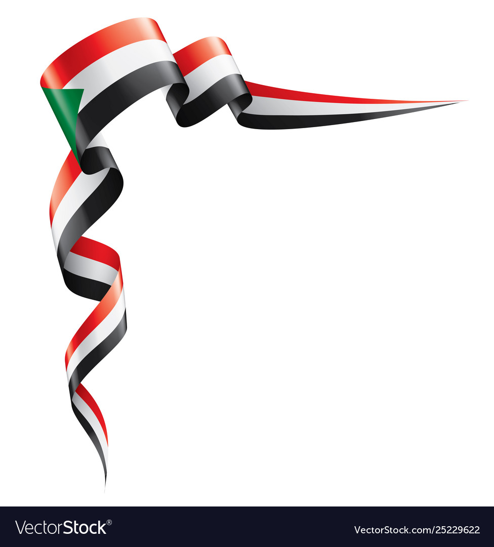 Sudan flag on a white Royalty Free Vector Image