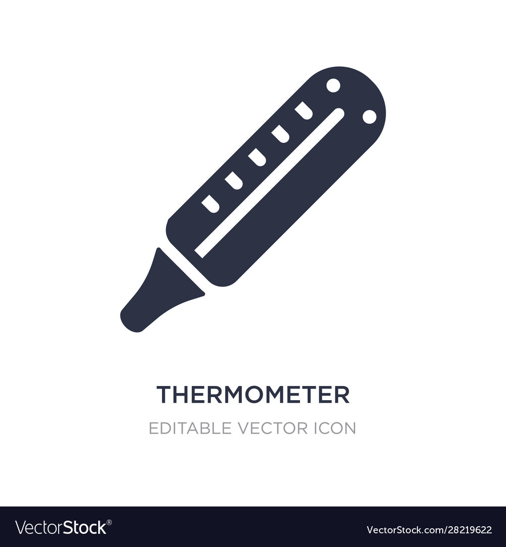 Thermometer icon on white background simple vector image Thermometer icon on white background simple