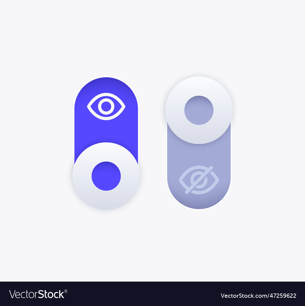Sichtbare und versteckte Kipptasten vector image Sichtbare und versteckte Kipptasten