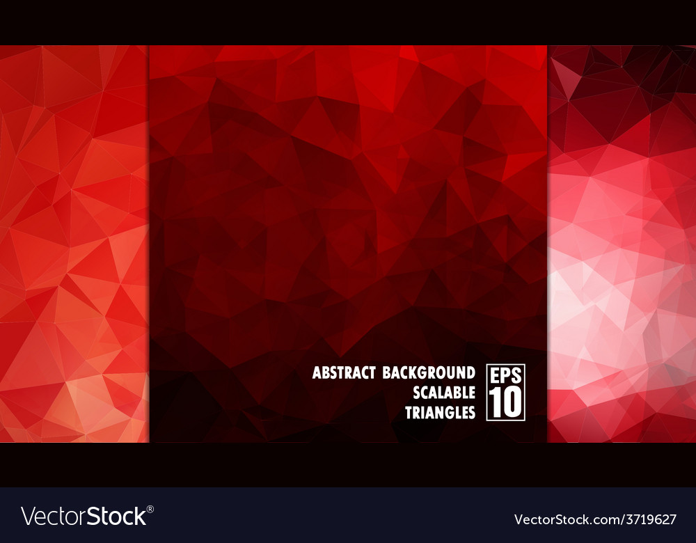 Abstract geometric background of triangles in red