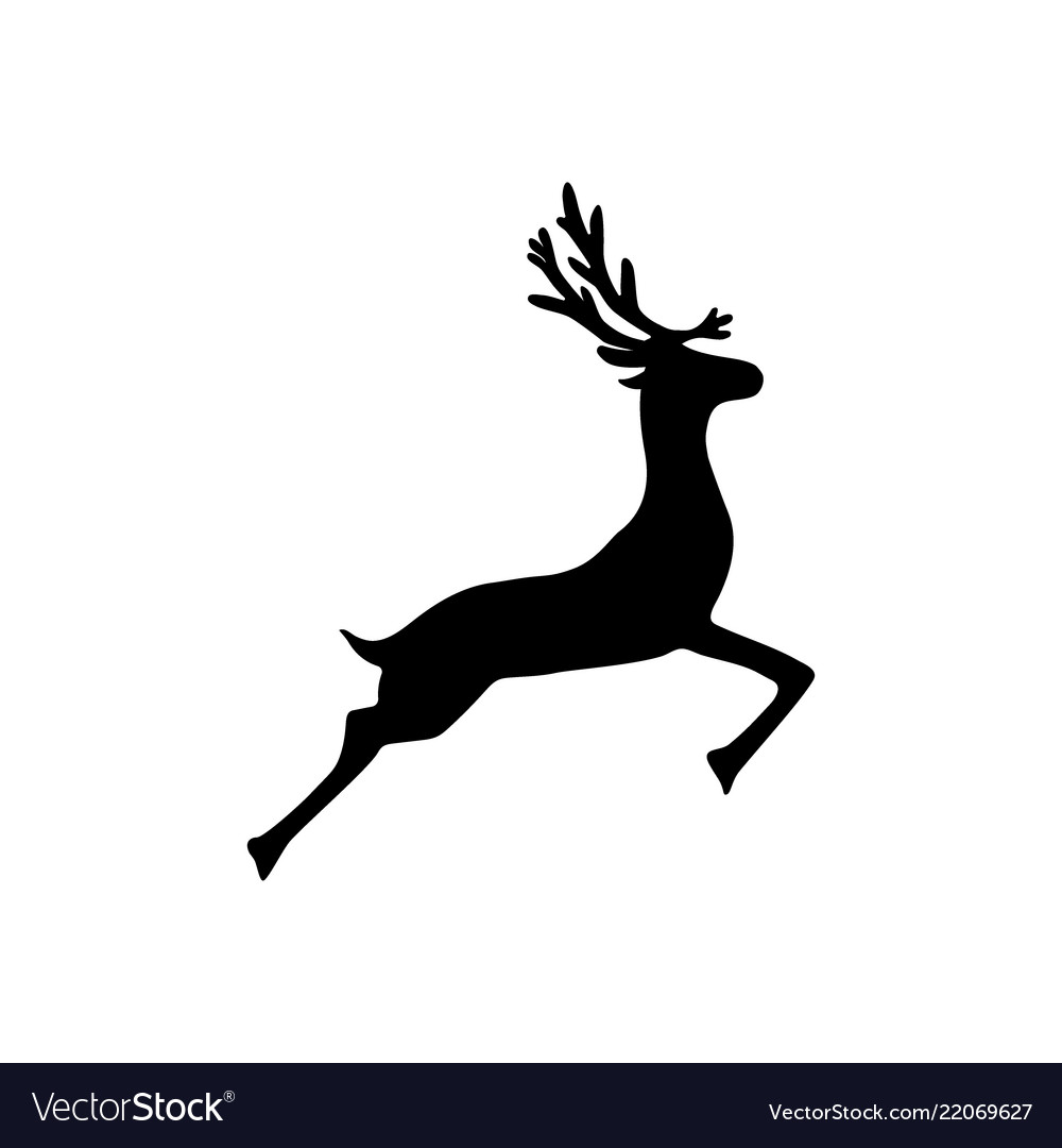 christmas deer silhouette