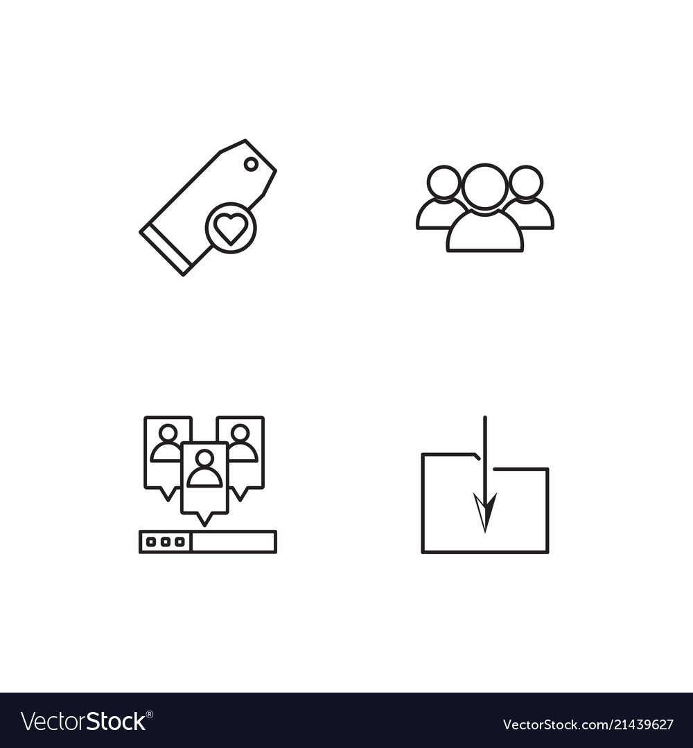 Communication linear icons set simple outline