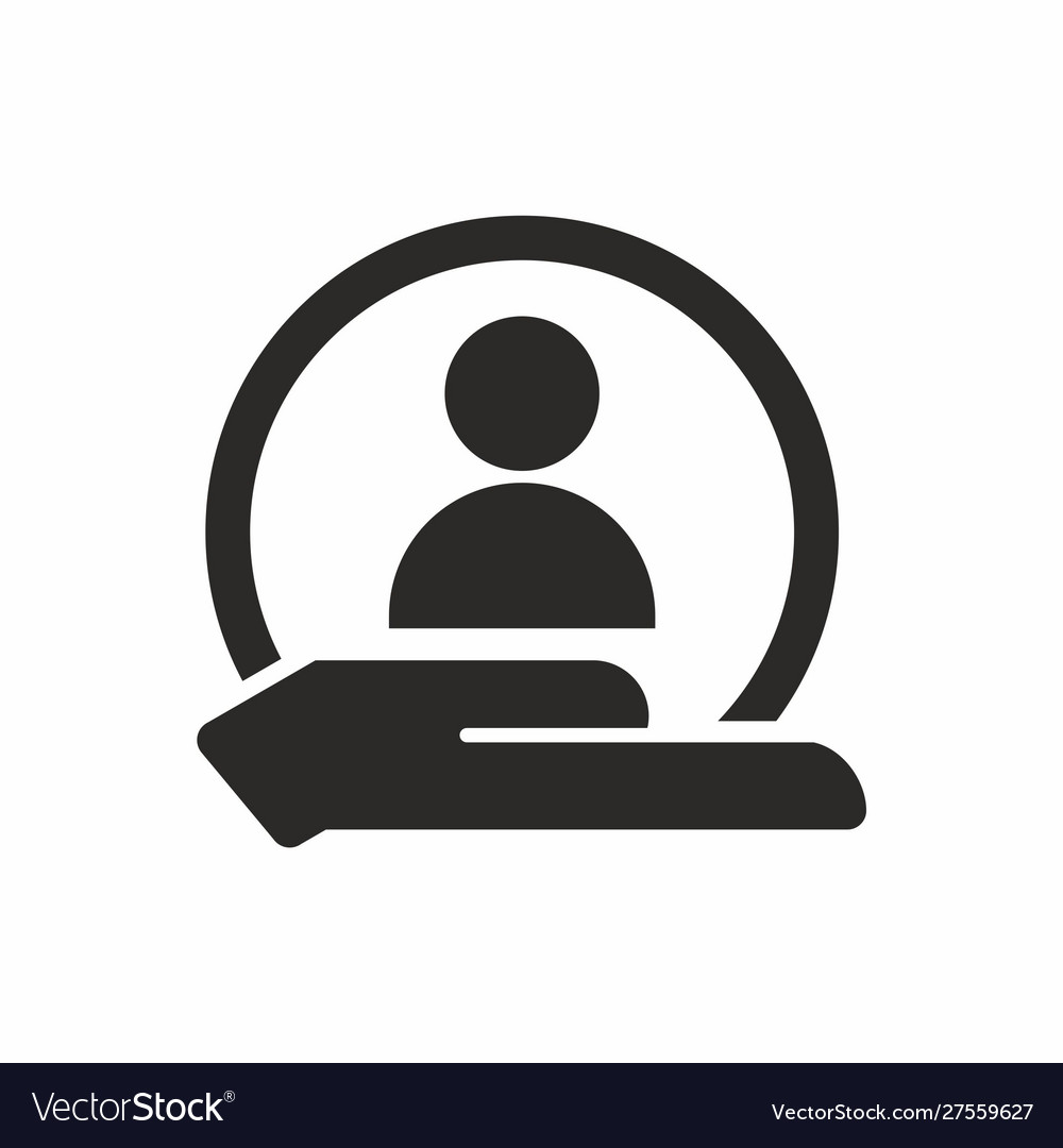 Customer care icon in trendy flat style on white b vector image Customer care icon in trendy flat style on white b