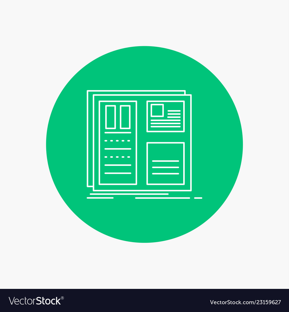 Design grid interface layout ui white line icon vector image Design grid interface layout ui white line icon