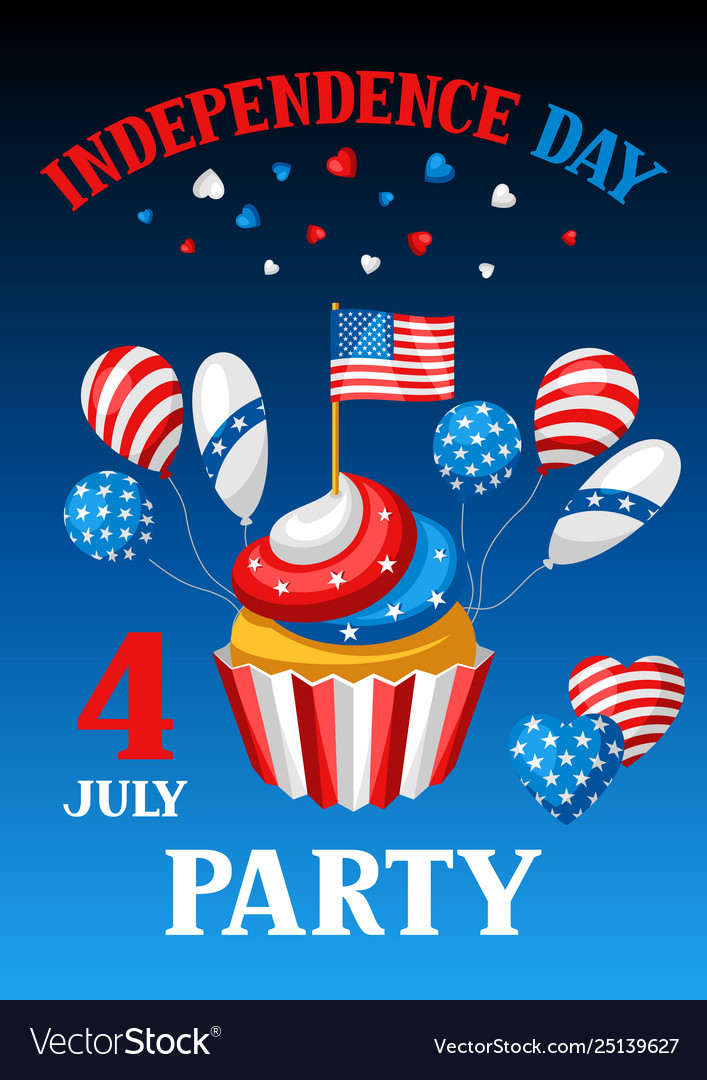 Fourth july independence day party banner