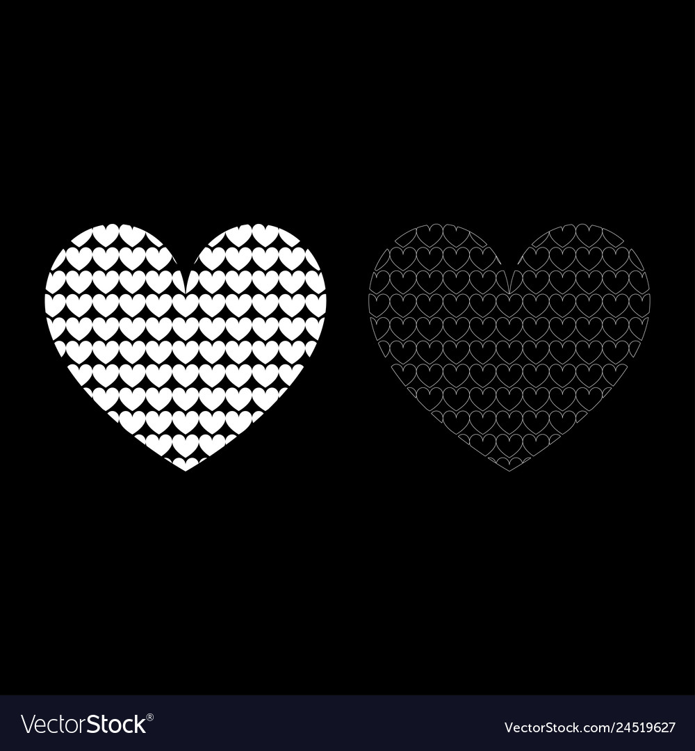 Heart with hearts inside pattern in