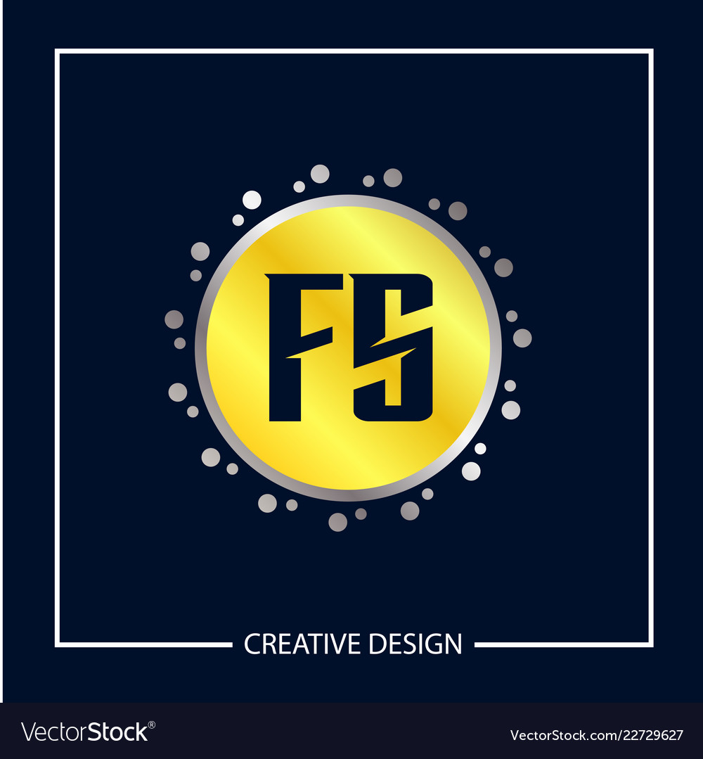 Initial letter fs logo template design