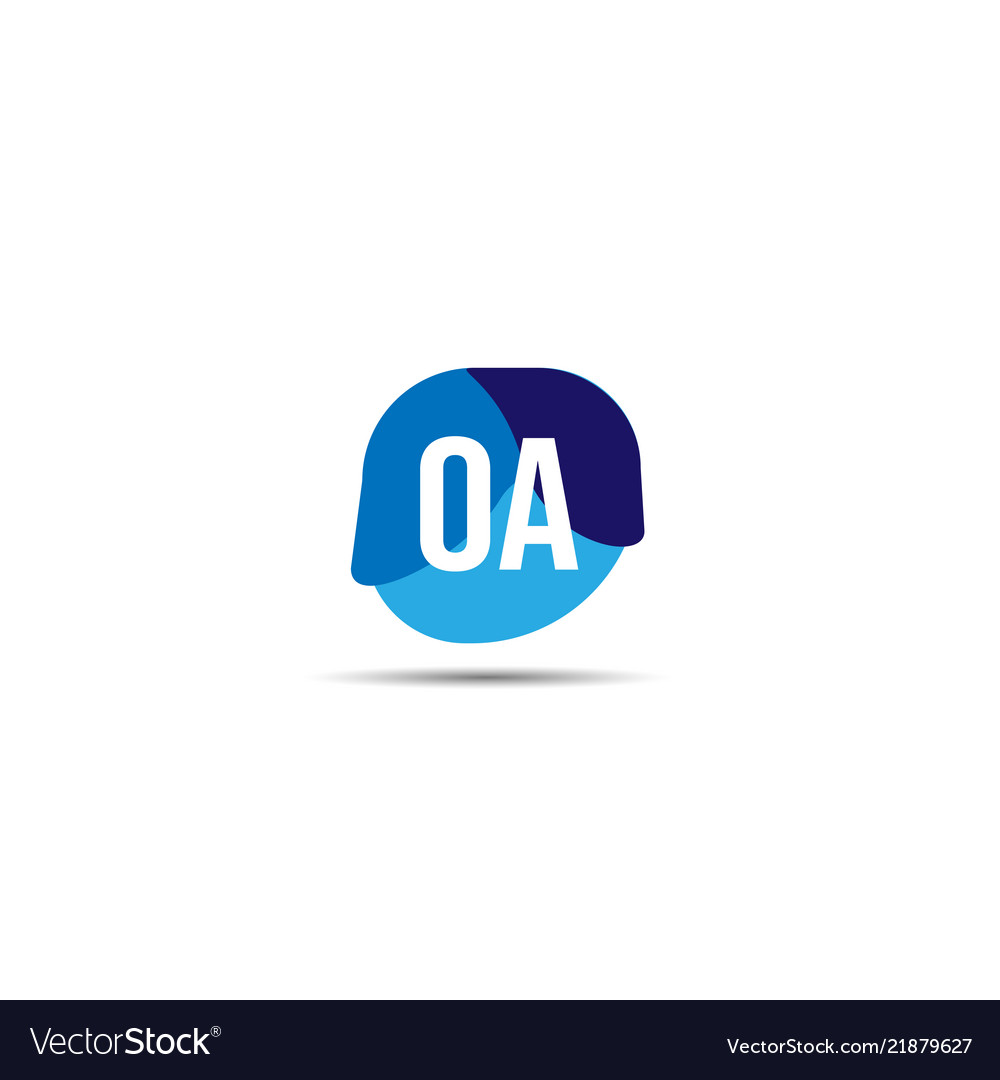 Initial letter oa logo template design