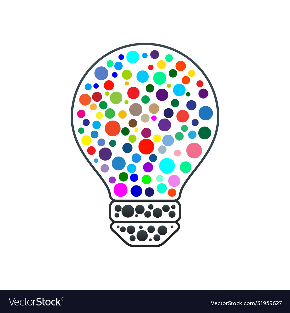 Lightbulb dots colorful