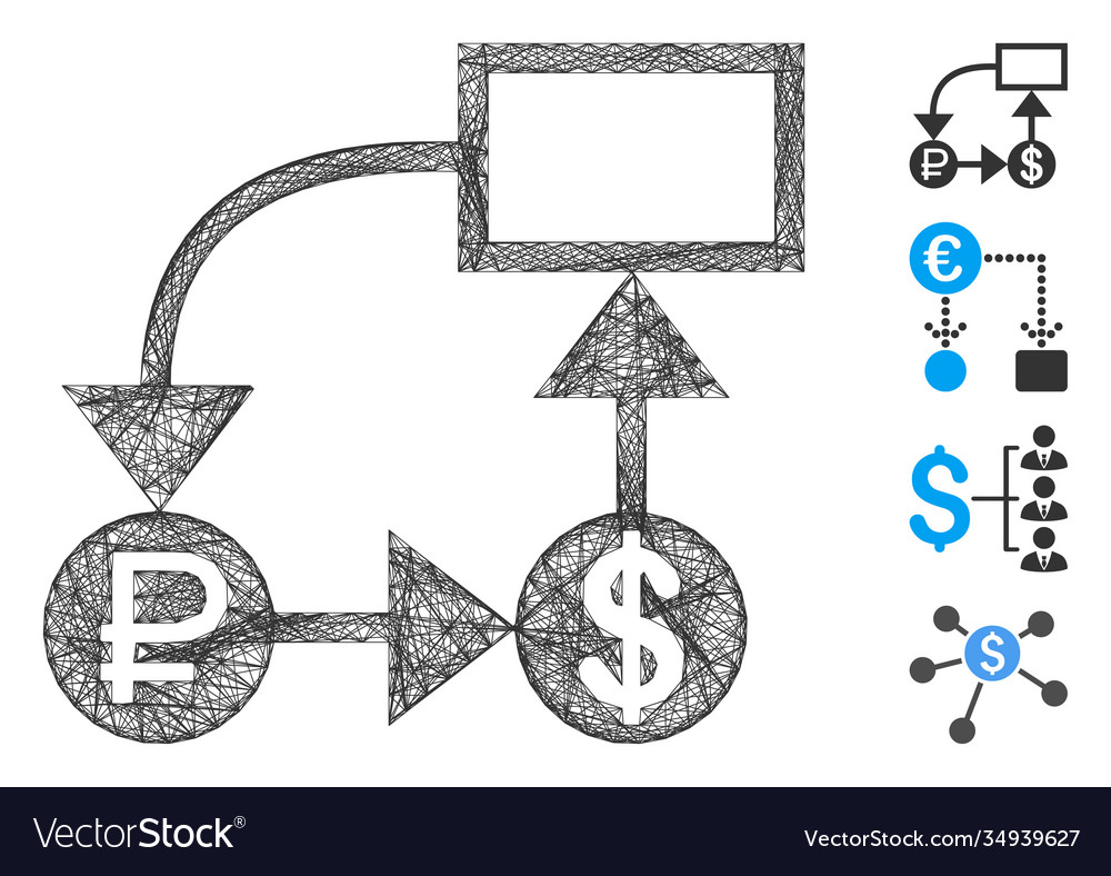 Network rouble and dollar scheme mesh