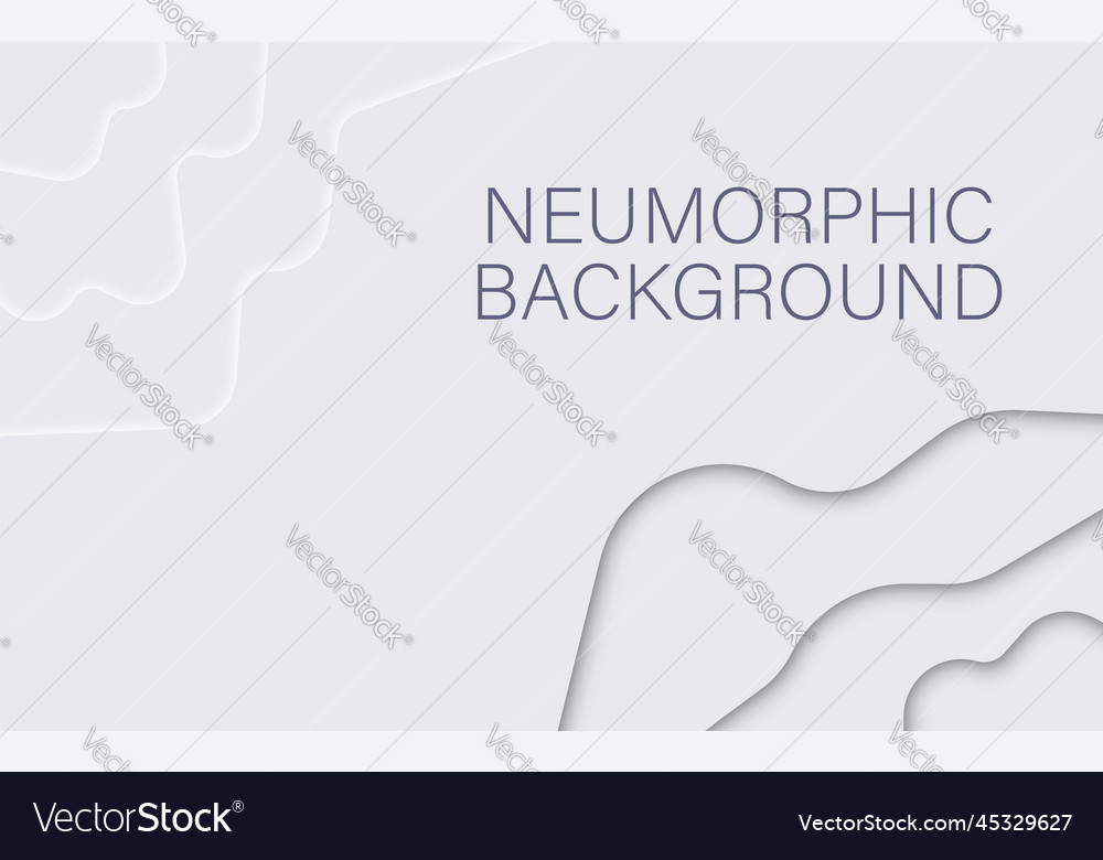 Neumorphic pattern with wavy layers abstract vector image Neumorphic pattern with wavy layers abstract