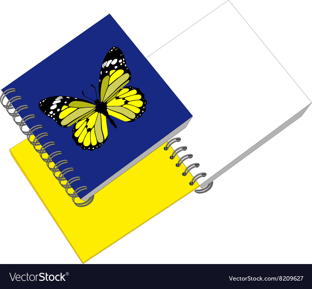 Notes with butterfly in color 05