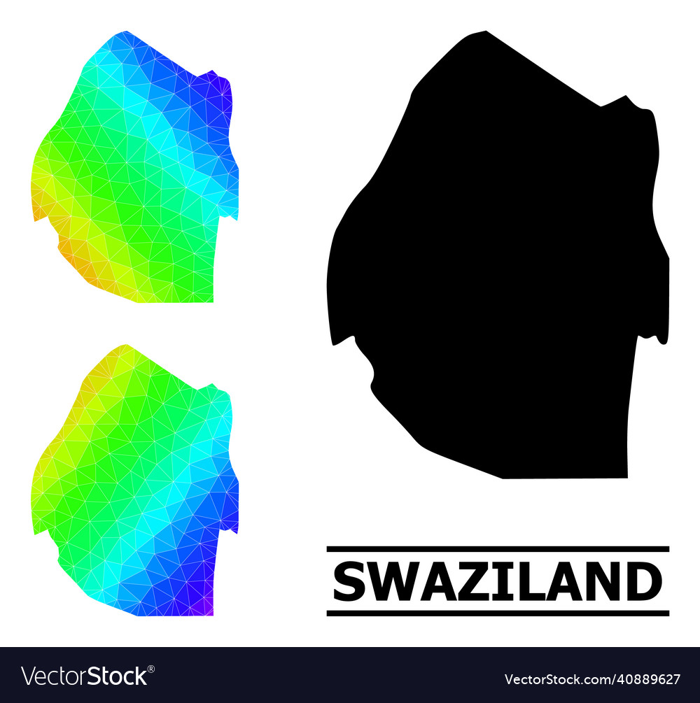 Polygonal spectrum map of swaziland with diagonal Vector Image Polygonal spectrum map of swaziland with diagonal