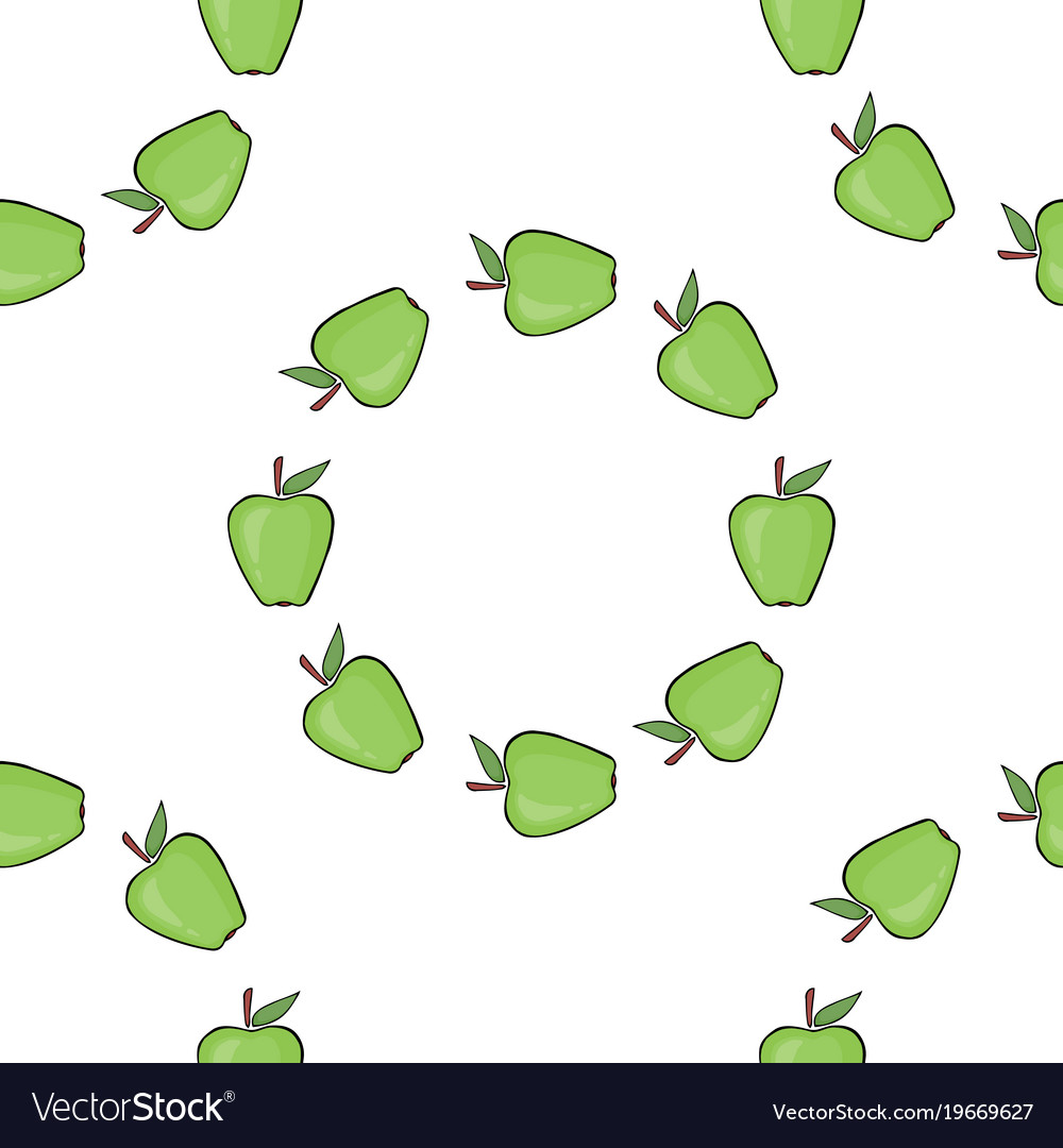 Seamless pattern with apples