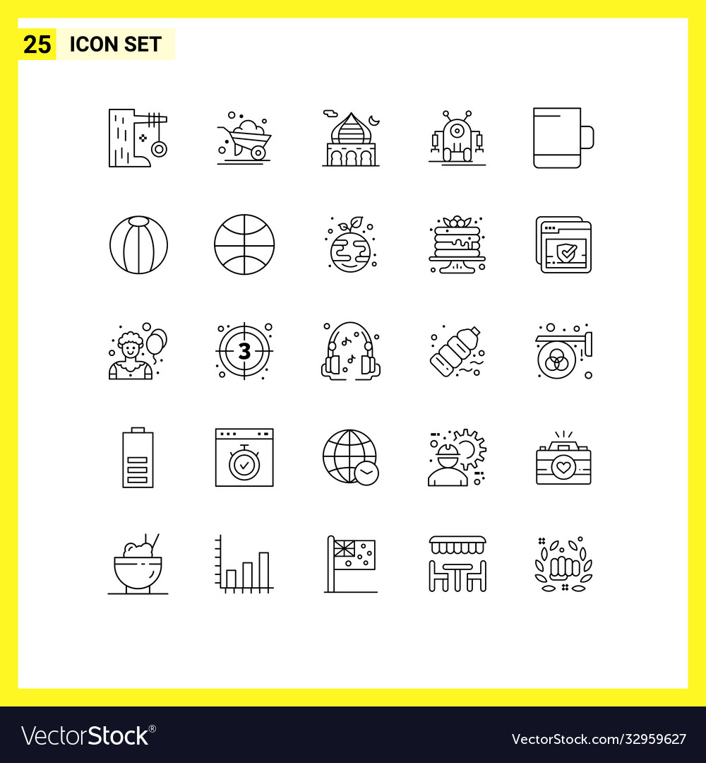 Set 25 lines on grid for technology robotic