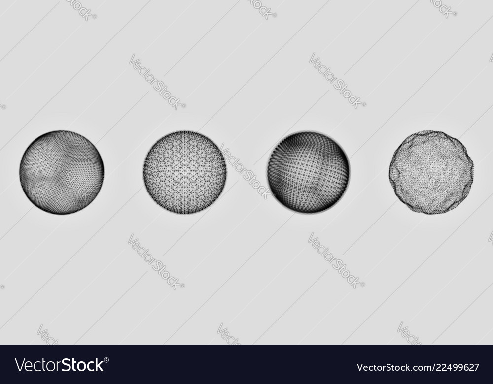 Sphere consisting of points 3d grid design