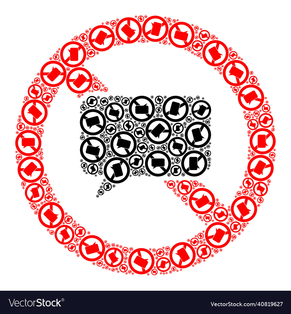 Stop chat recursive icon composition of self icons Vector Image Stop chat recursive icon composition of self icons