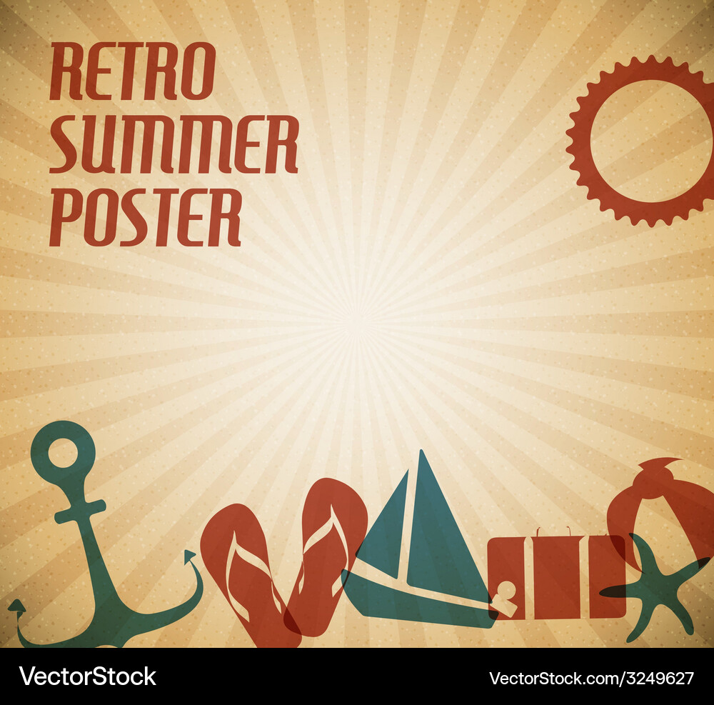 Summer poster Royalty Free Vector Image - VectorStock