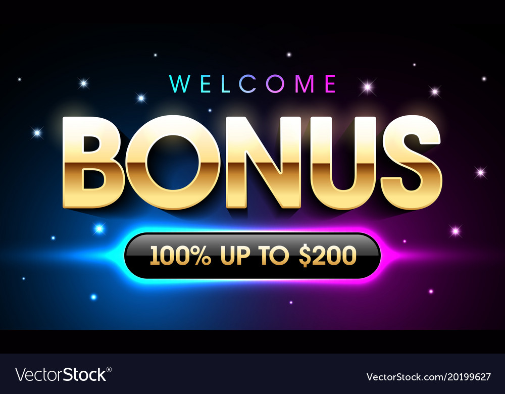 Welcome Bonus Casino Banner First Deposit Bonus Vector Image
