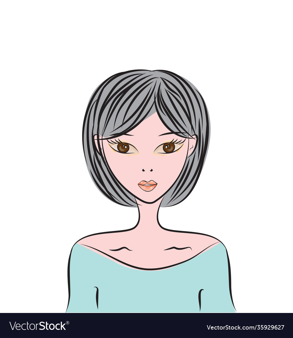 Women face -beautiful young girl model Royalty Free Vector Women face -beautiful young girl model Royalty Free Vector