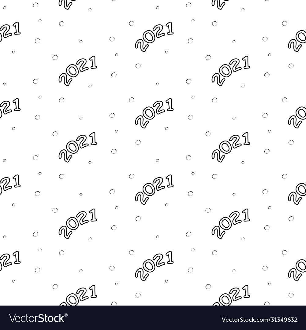 2021 number seamless pattern background trendy