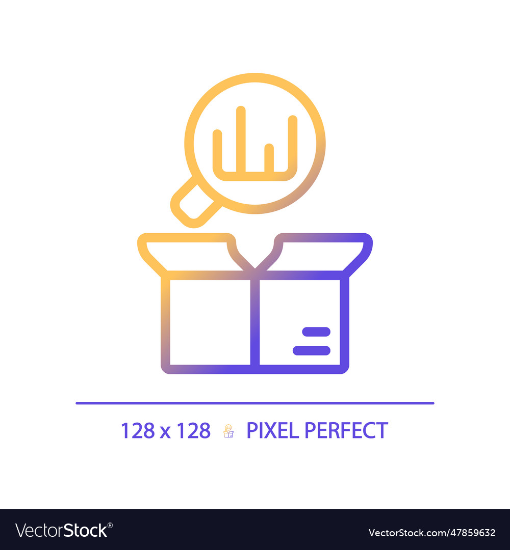 2d gradient analytics linear icon vector image 2d gradient analytics linear icon