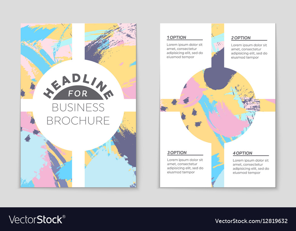 Abstract layout background set for art