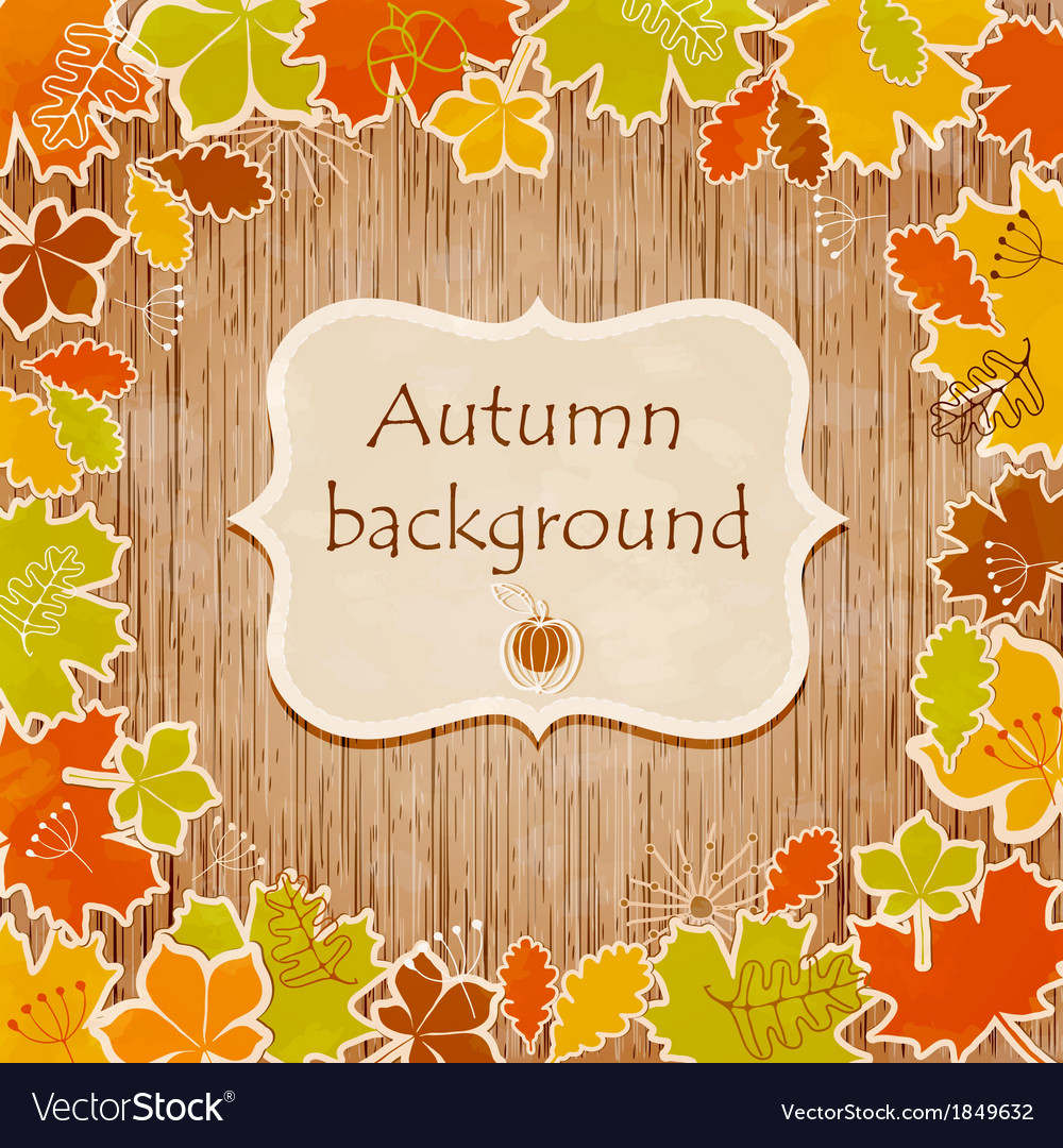 Autumn background Royalty Free Vector Image - VectorStock