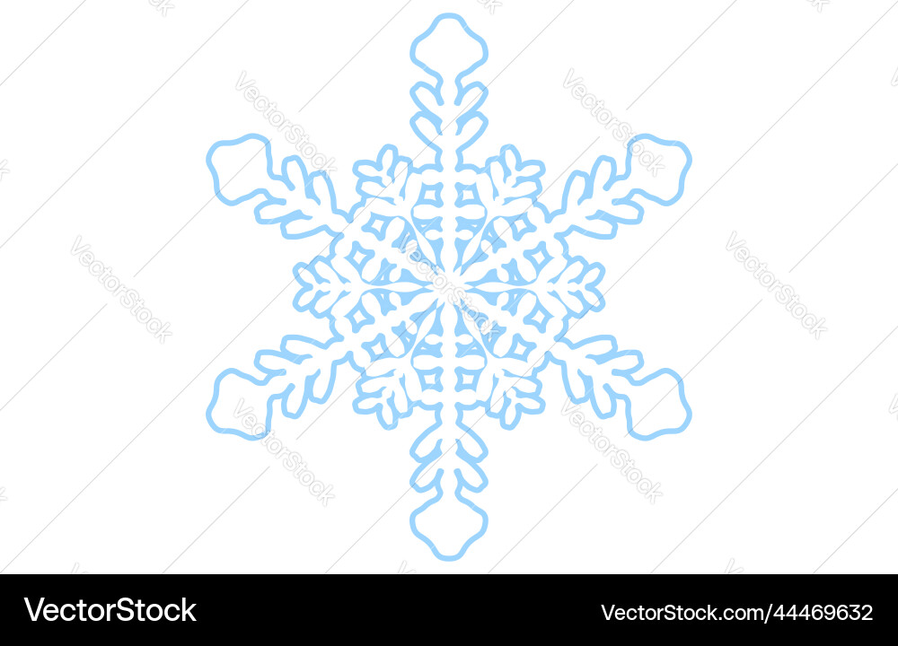 Blue snowflake Royalty Free Vector Image - VectorStock