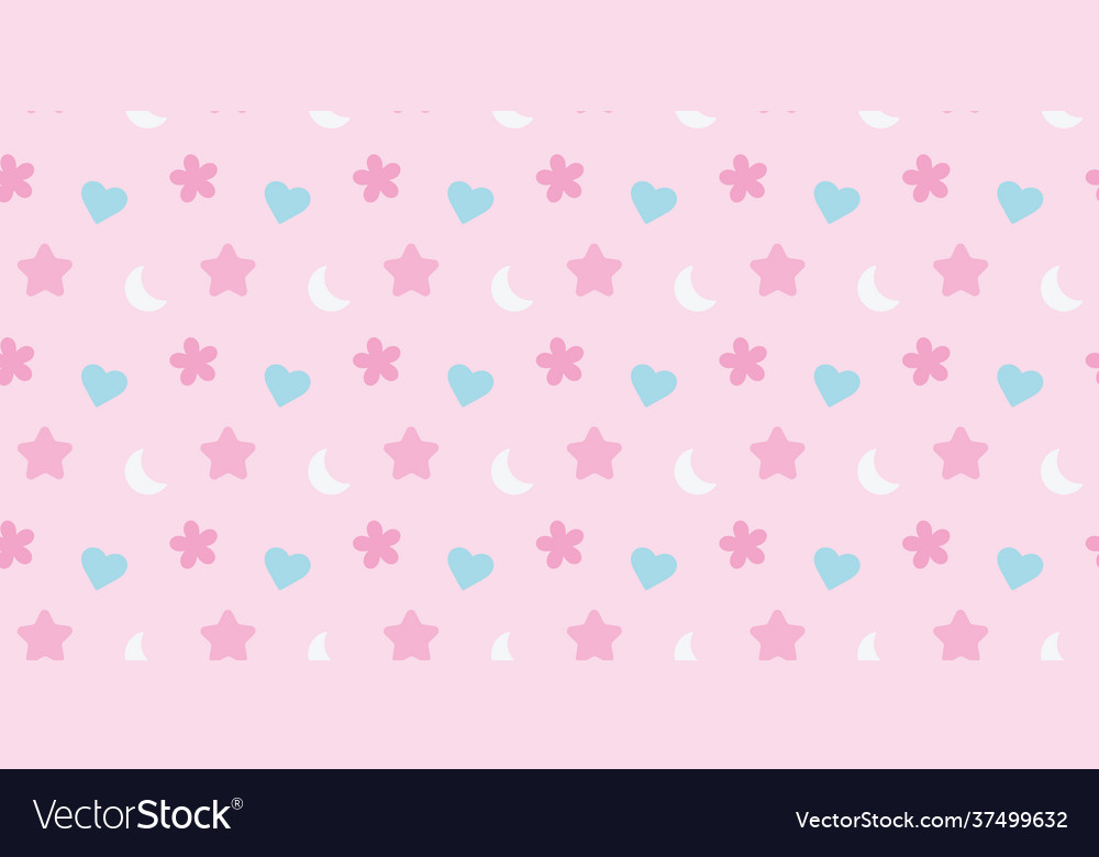 Cute random icons seamless repeat pattern vector image Cute random icons seamless repeat pattern