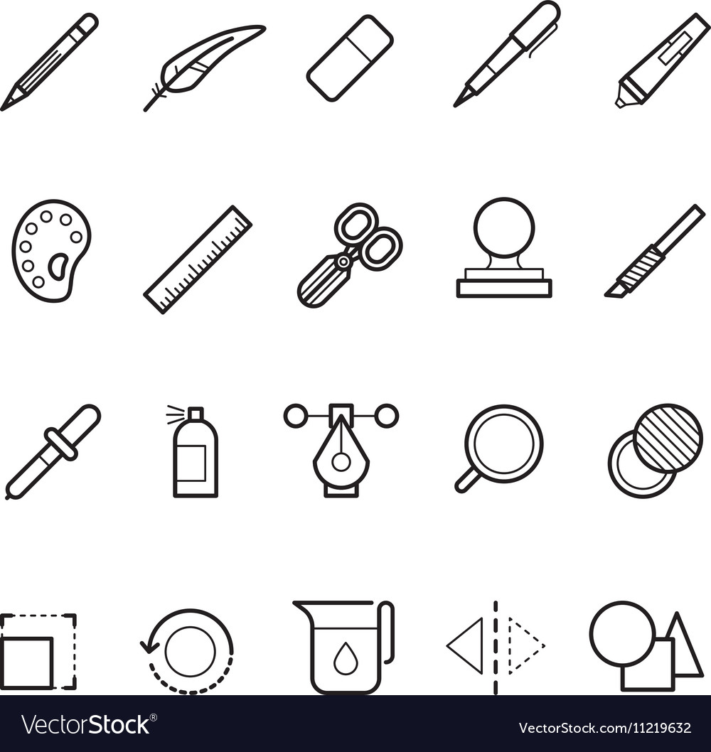 Drafting tools Royalty Free Vector Image - VectorStock