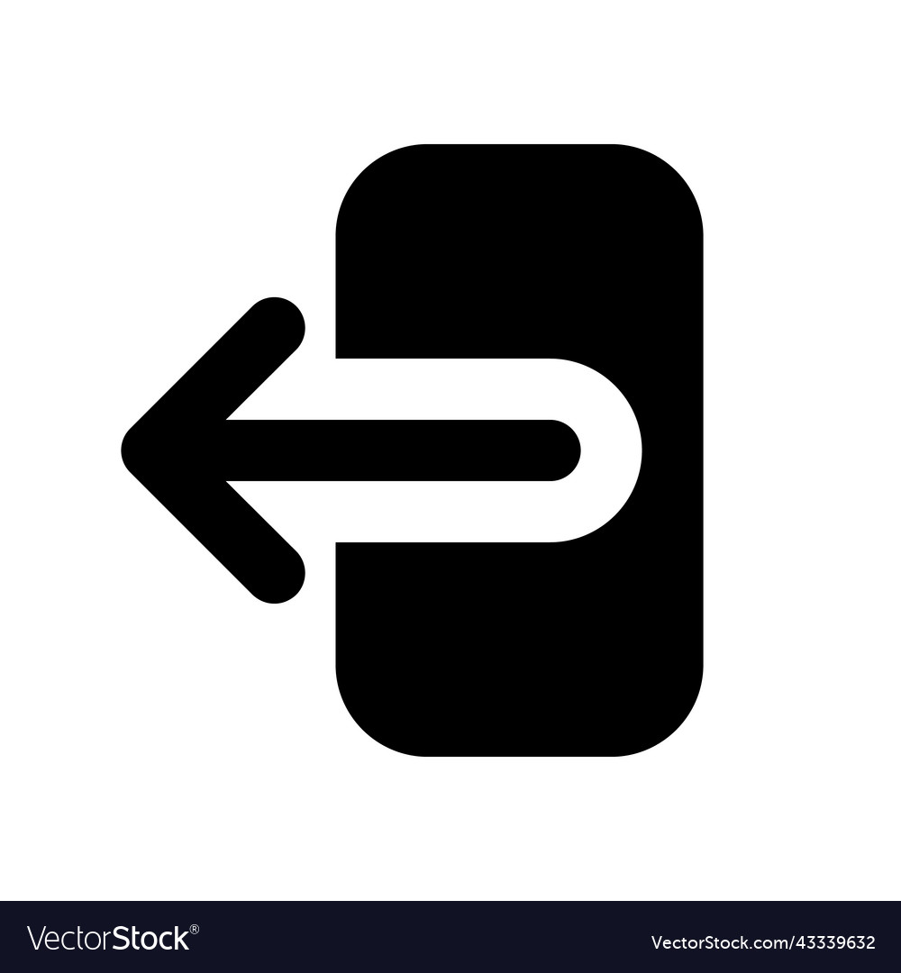 Export data black glyph ui icon vector image Export data black glyph ui icon