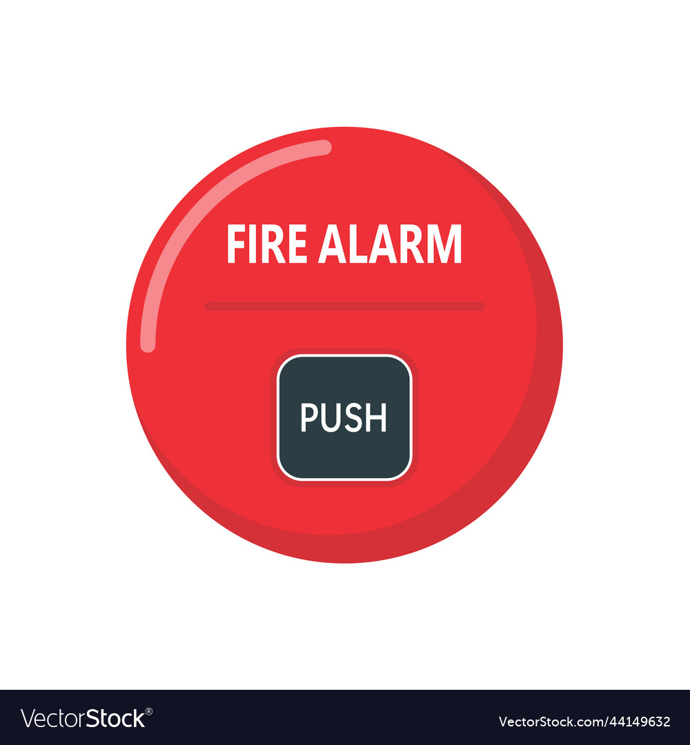 Fire Alarm Button A Alarm Alerts People Royalty Free Vector