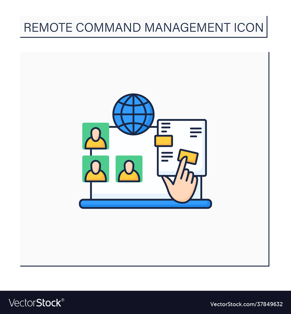 Interactive documents color icon vector image Interactive documents color icon