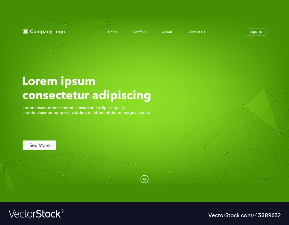 Landing page abstract background website vector image Landing page abstract background website