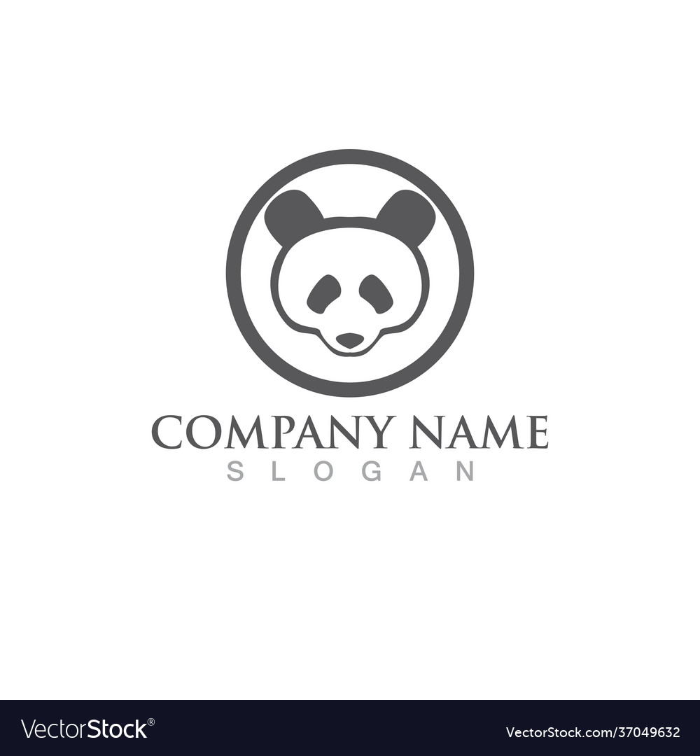 Panda Logo und Symbolbild Vector Image Panda Logo und Symbolbild