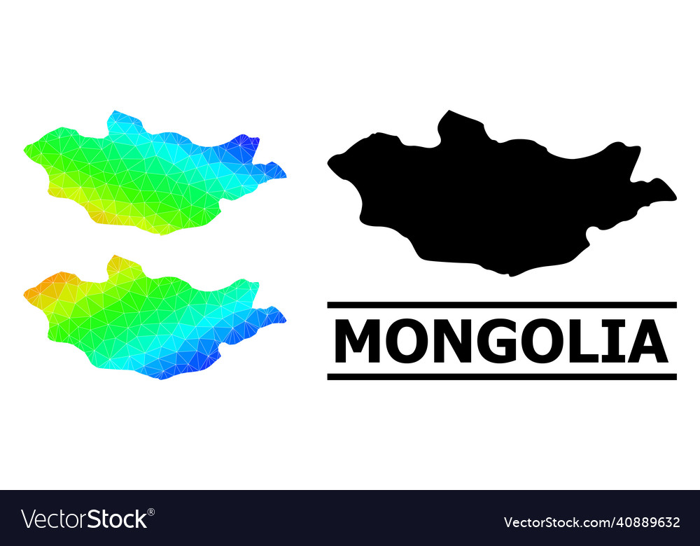 Polygonal spectrum map of mongolia with diagonal