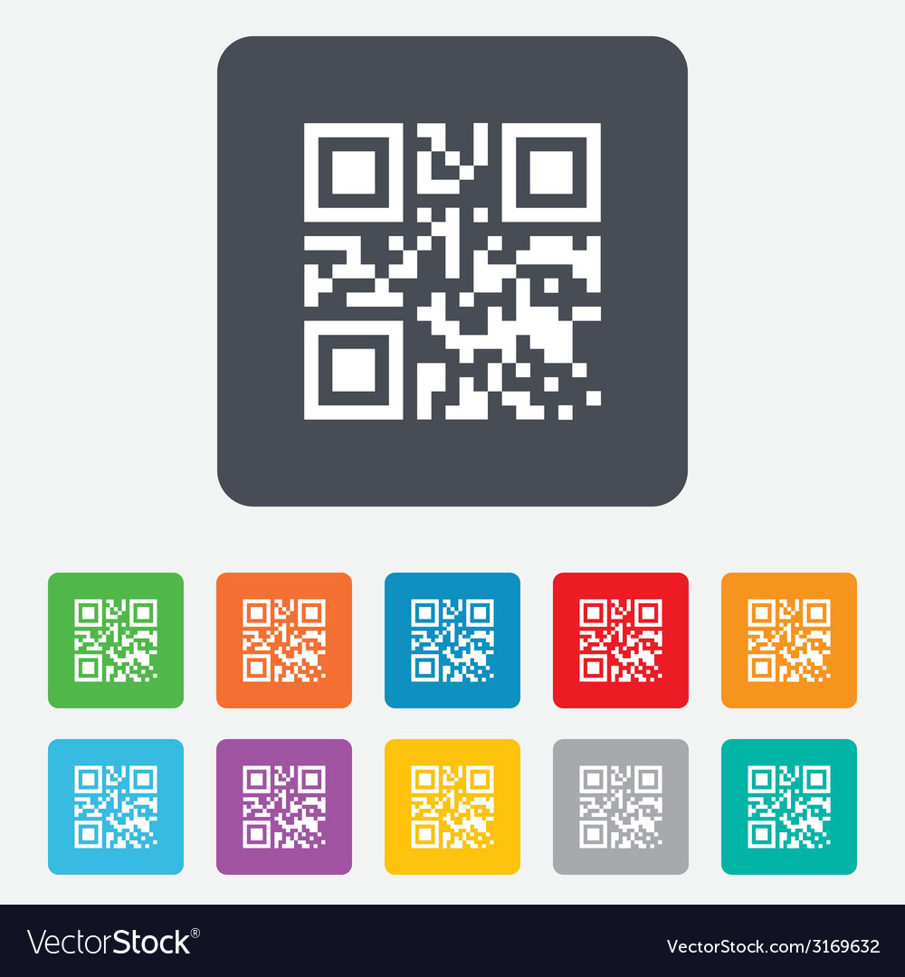 Qr code sign icon scan symbol