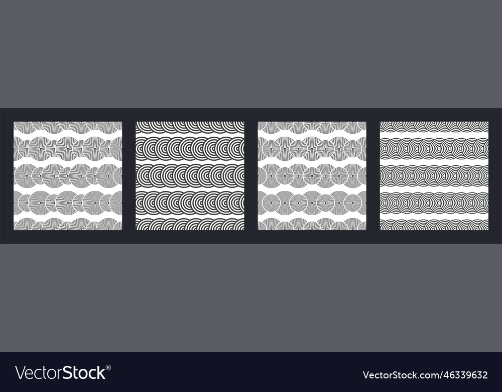 Seamless pattern collection set vector image Seamless pattern collection set