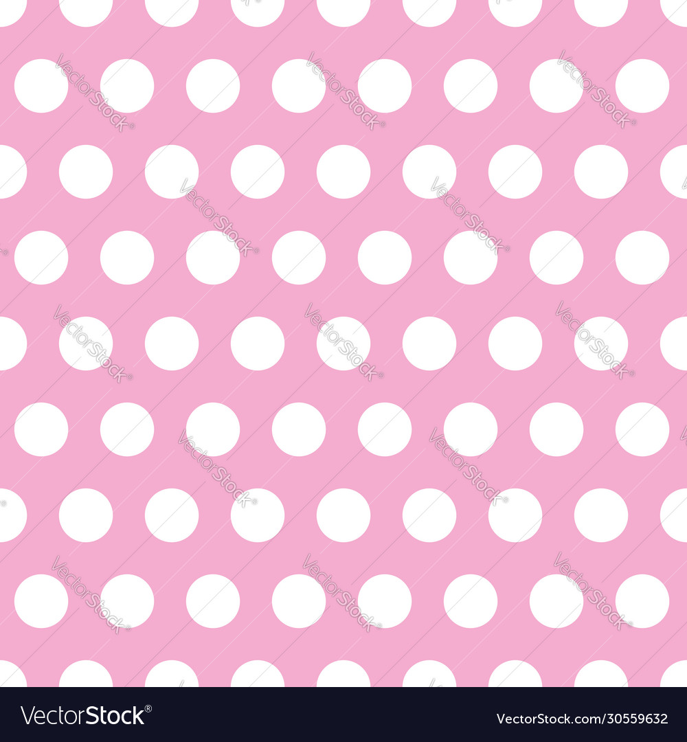 Seamless pink and black dots repeat pattern print vector image Seamless pink and black dots repeat pattern print