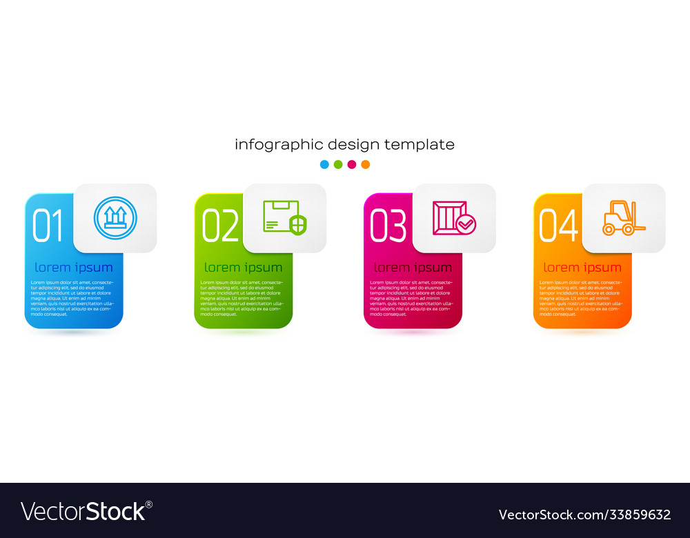 Set line this side up delivery security vector image Set line this side up delivery security