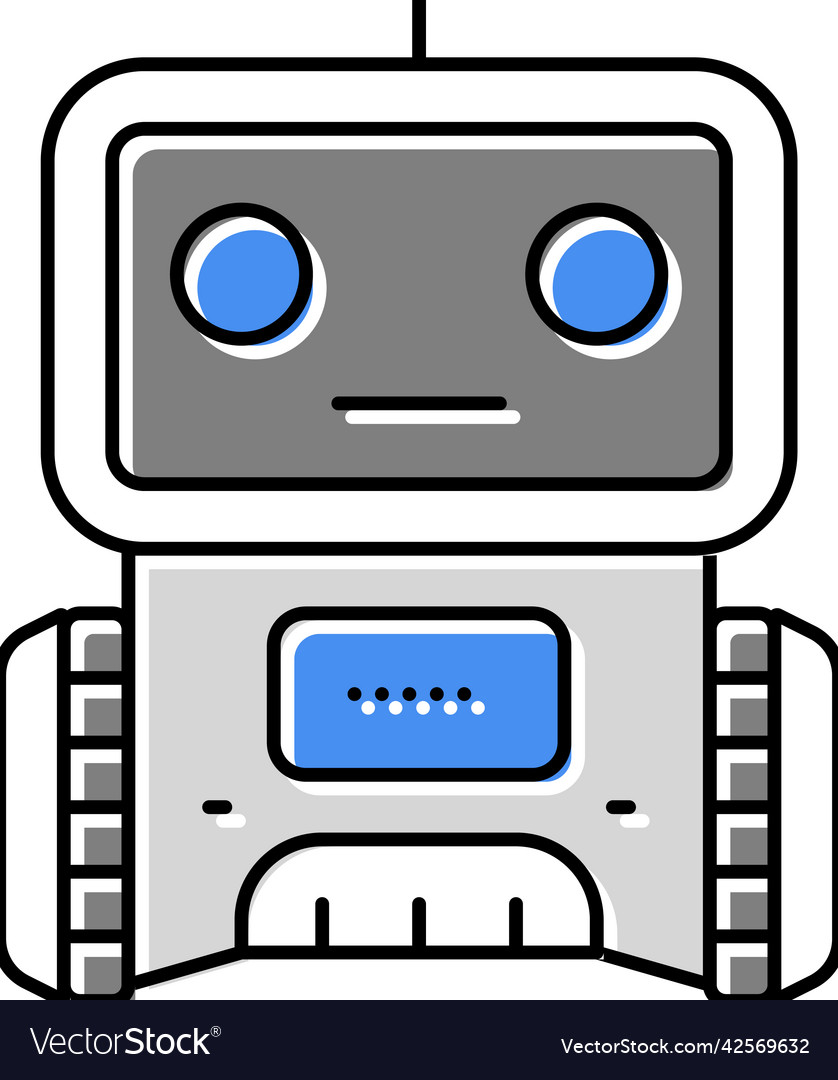 Smart robot color icon