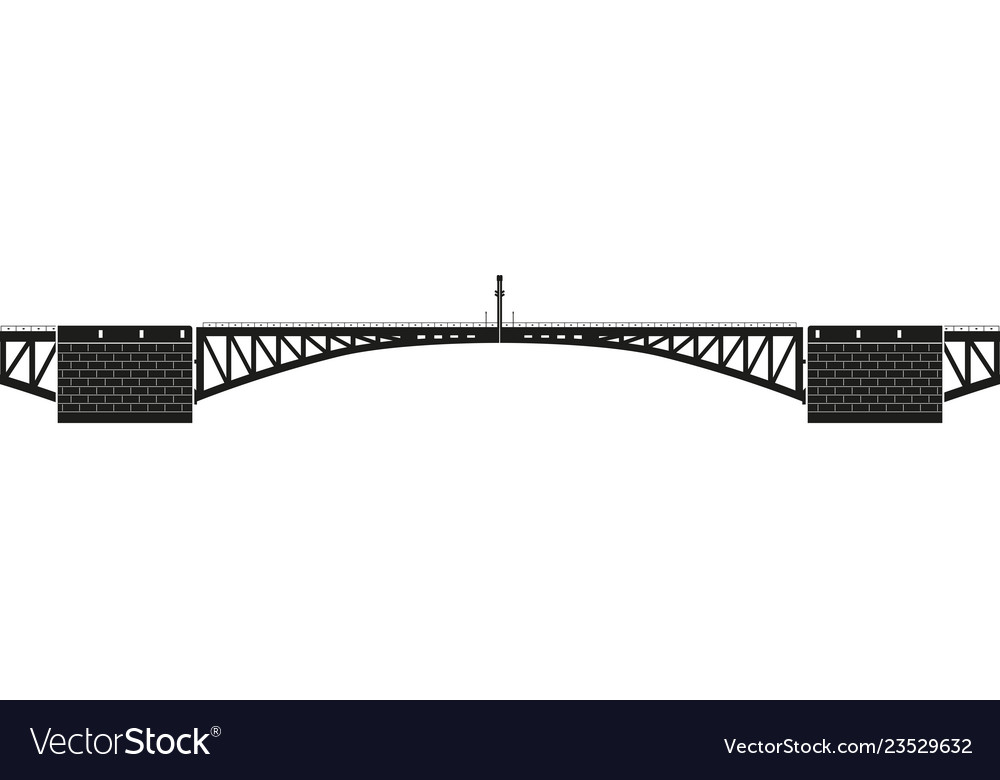 Swing bridge Royalty Free Vector Image VectorStock