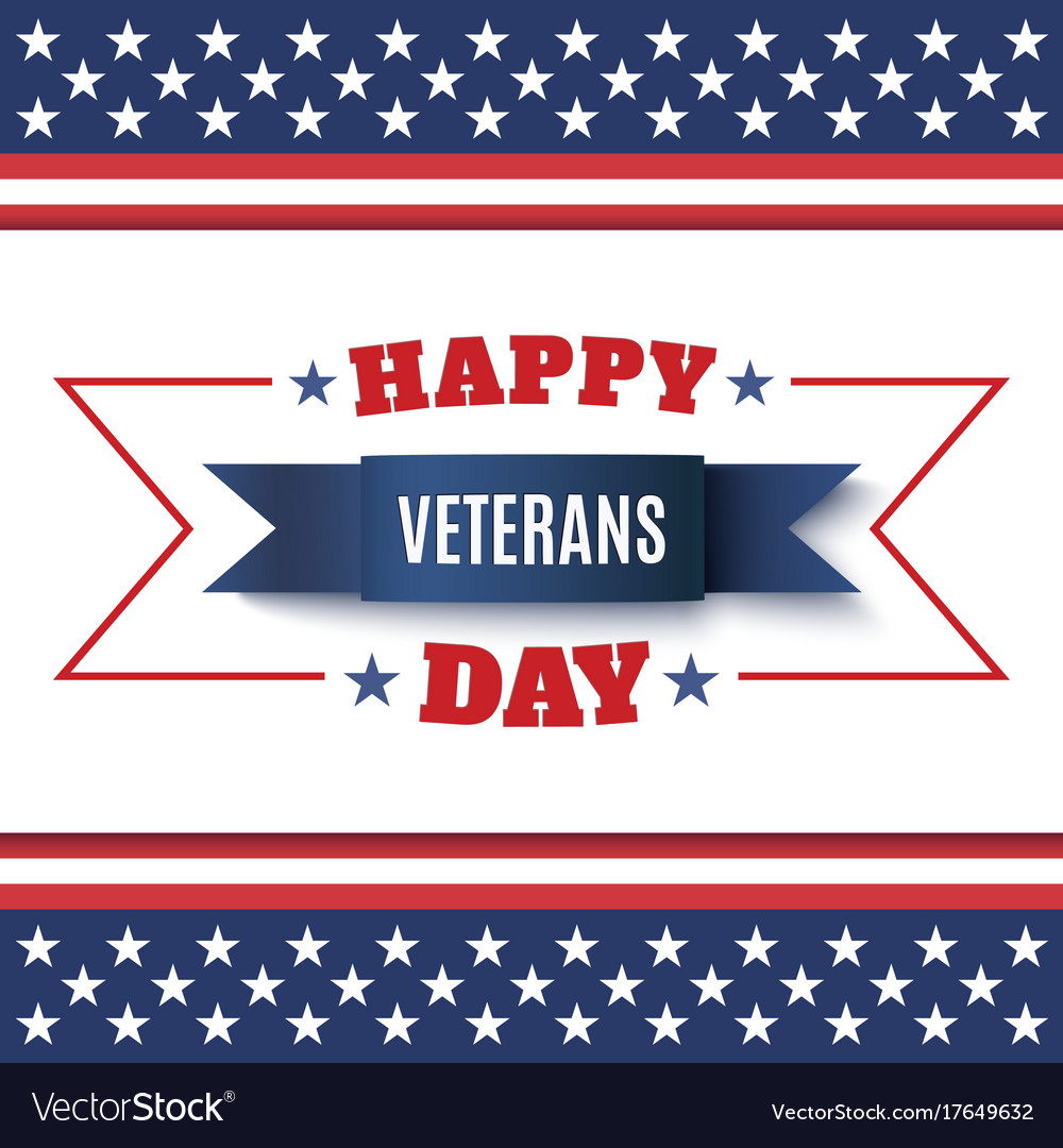 Veterans day background Royalty Free Vector Image