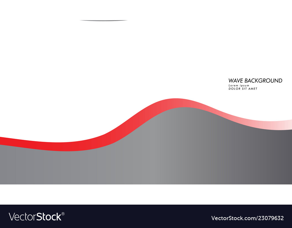 Wave background with gray red color vector image Wave background with gray red color