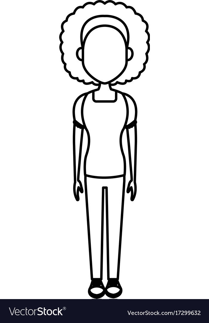 Junge Frau Cartoon