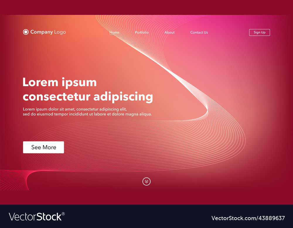 Abstract background website landing page template