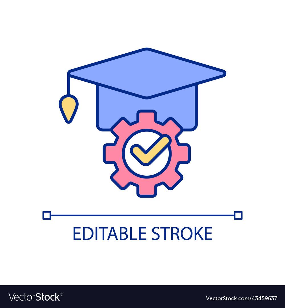 Appropriate learning environment rgb color icon vector image Appropriate learning environment rgb color icon